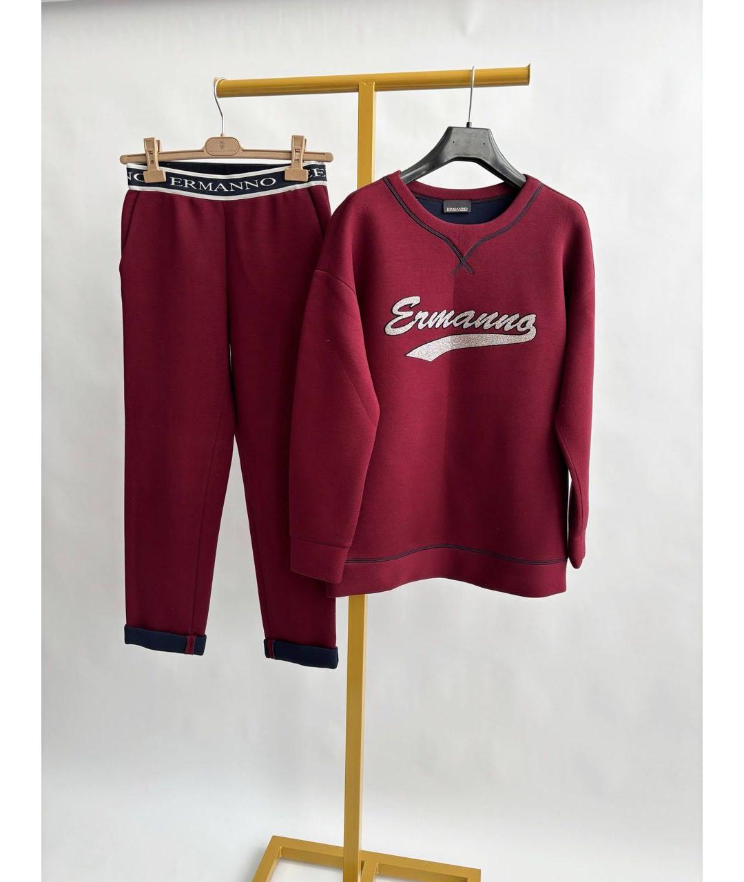 ERMANNO SCERVINO Бордовый костюм с брюками, фото 7