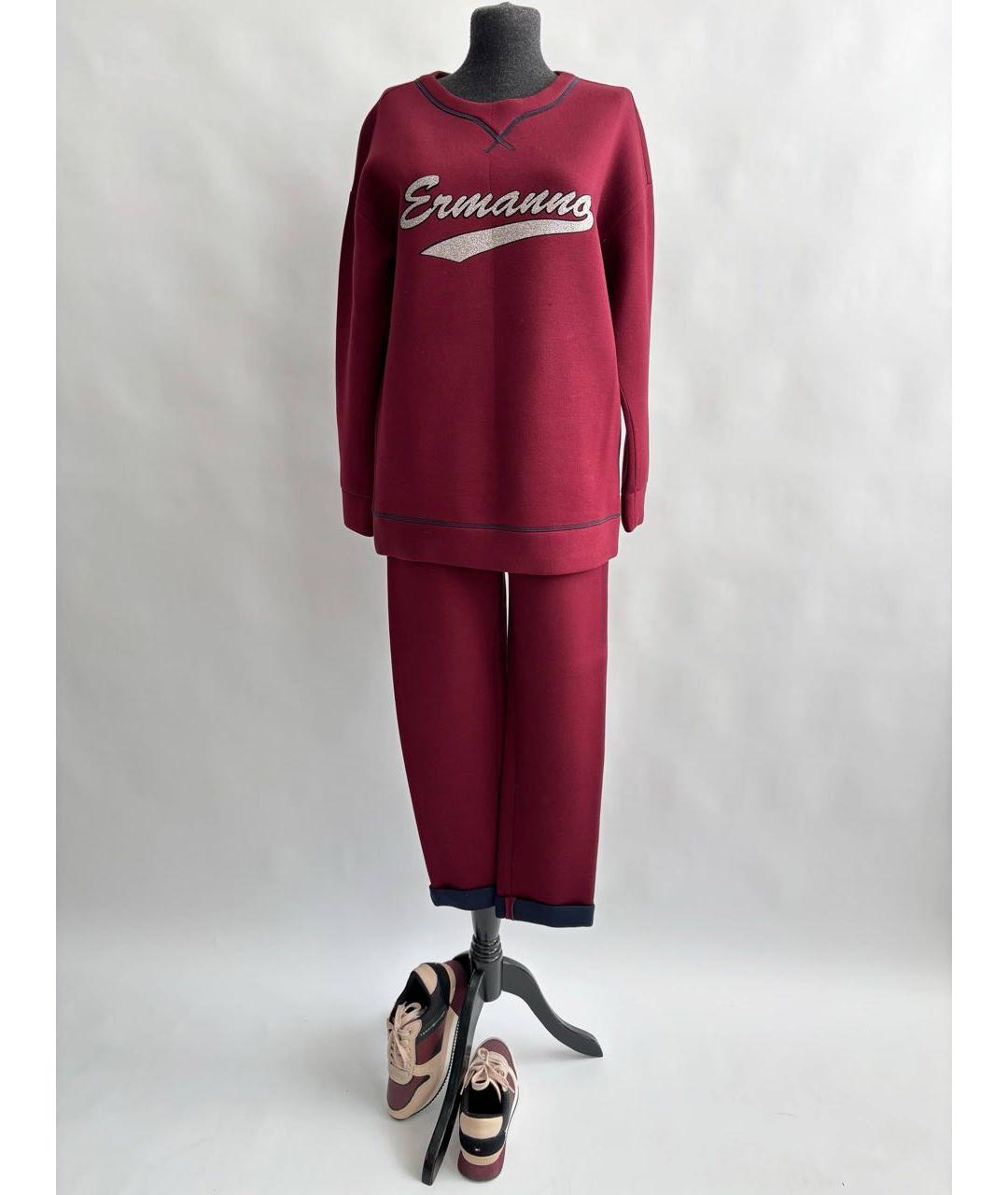 ERMANNO SCERVINO Бордовый костюм с брюками, фото 5