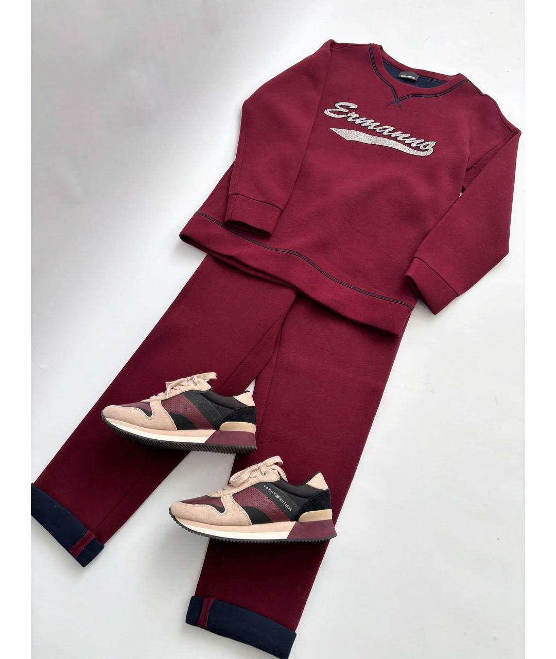 ERMANNO SCERVINO Бордовый костюм с брюками, фото 6