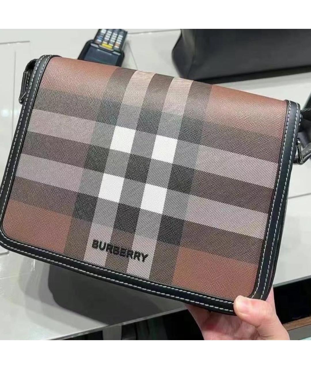 BURBERRY Коричневая сумка через плечо, фото 6