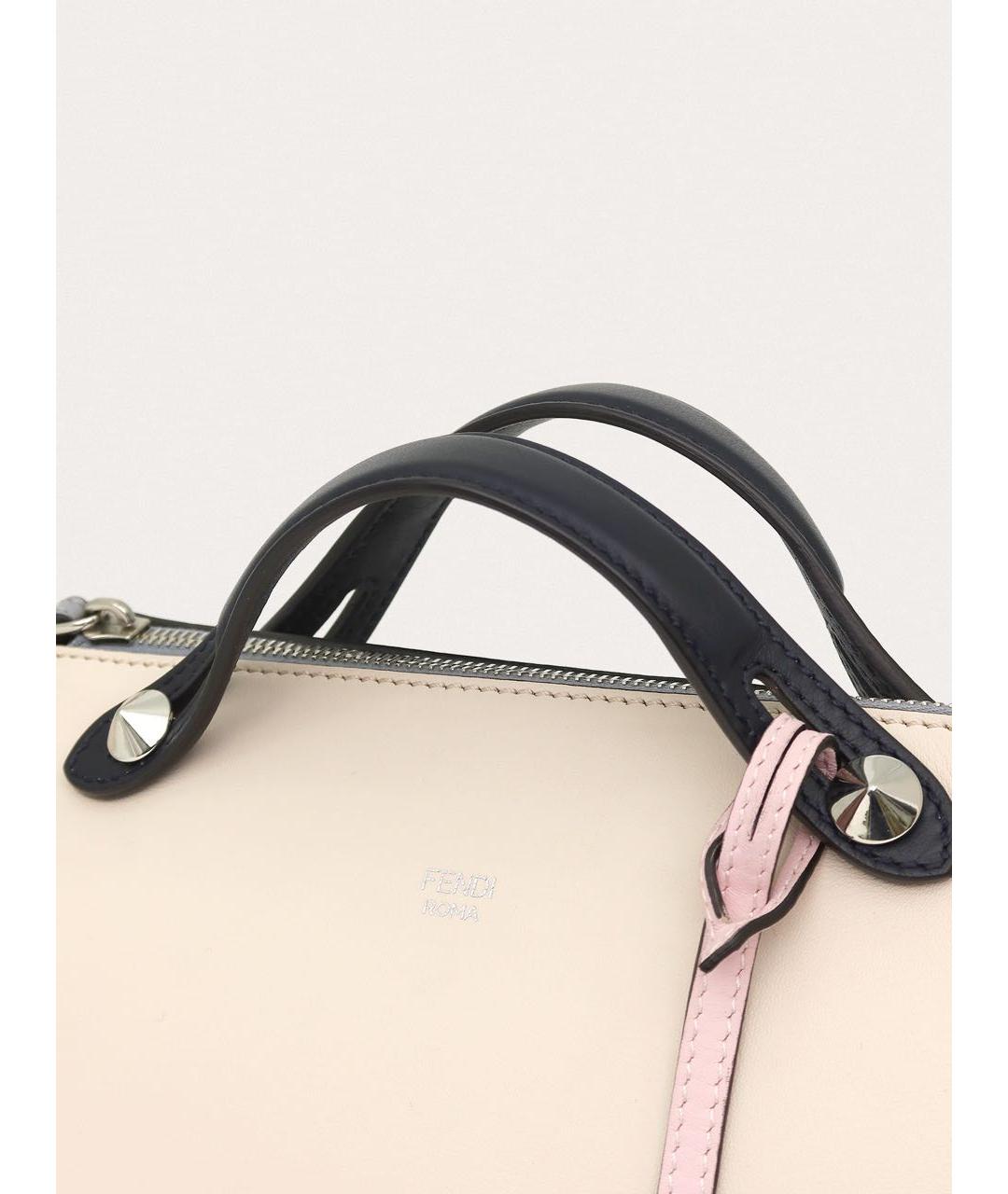 FENDI Бежевая кожаная сумка через плечо, фото 8