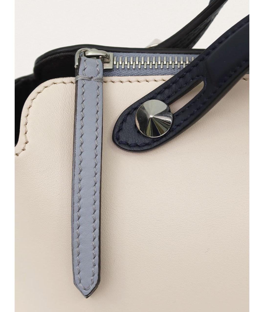 FENDI Бежевая кожаная сумка через плечо, фото 7