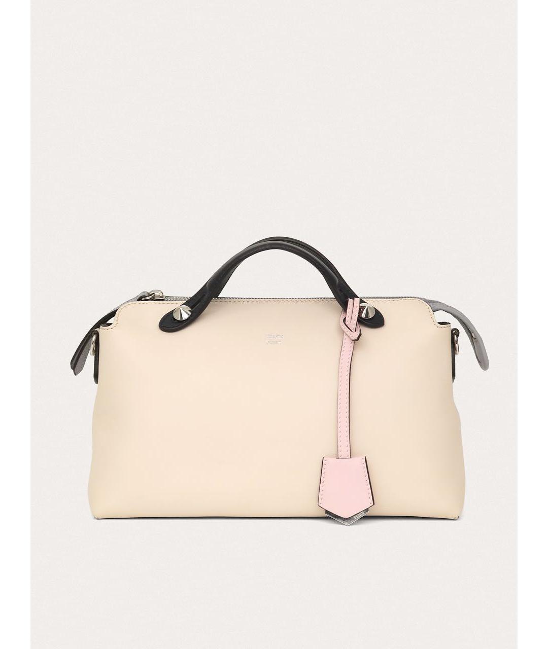 FENDI Бежевая кожаная сумка через плечо, фото 9