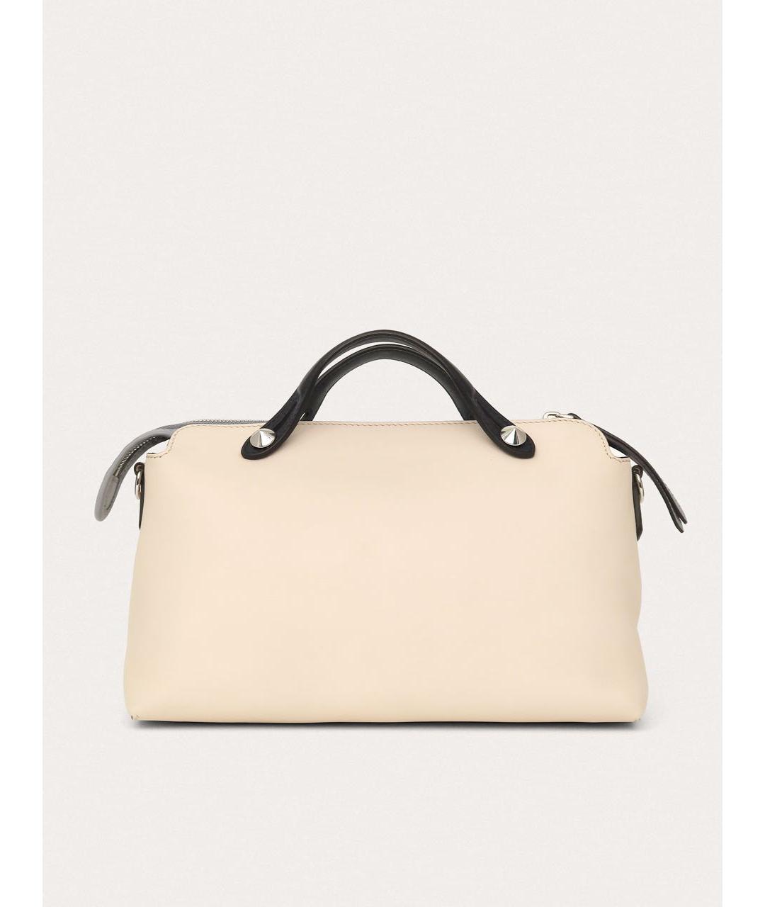 FENDI Бежевая кожаная сумка через плечо, фото 3