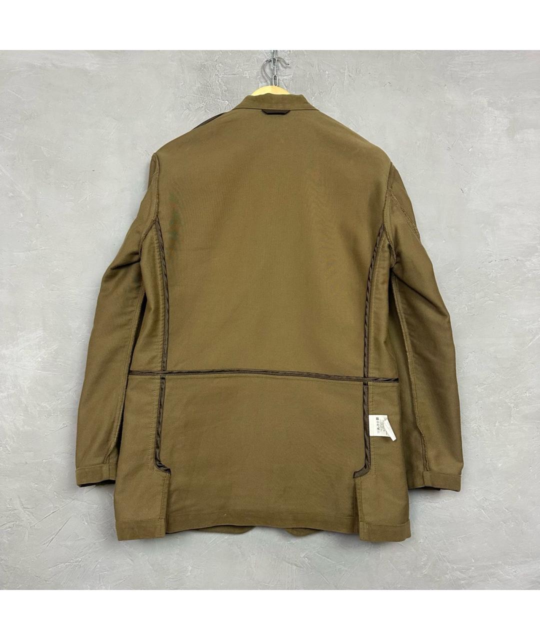 TRUSSARDI Коричневый хлопковый пиджак, фото 4