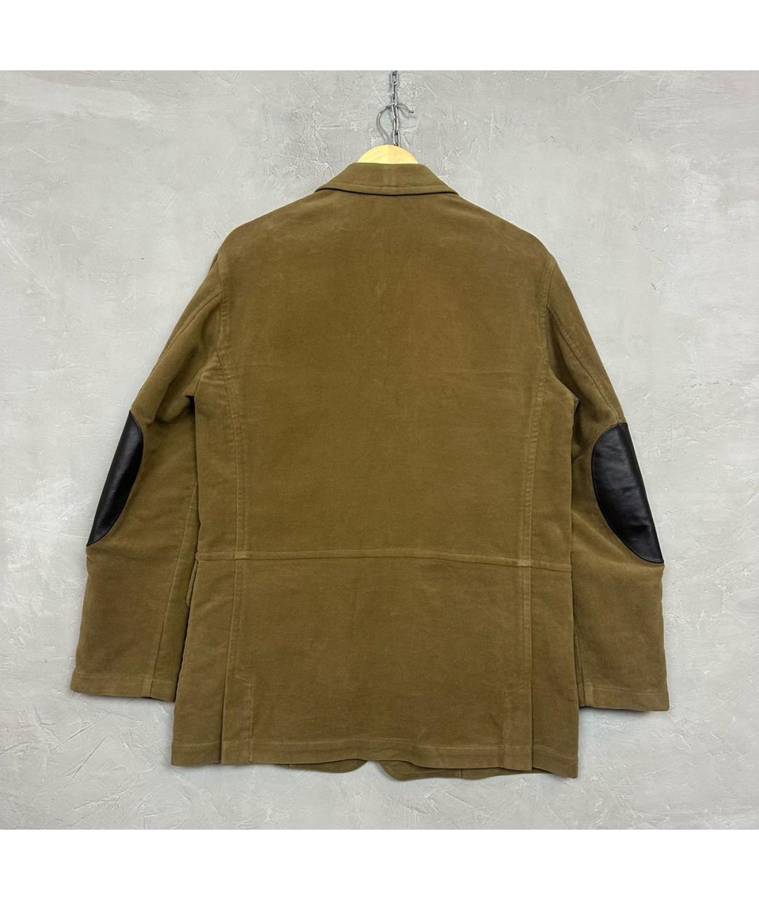 TRUSSARDI Коричневый хлопковый пиджак, фото 2