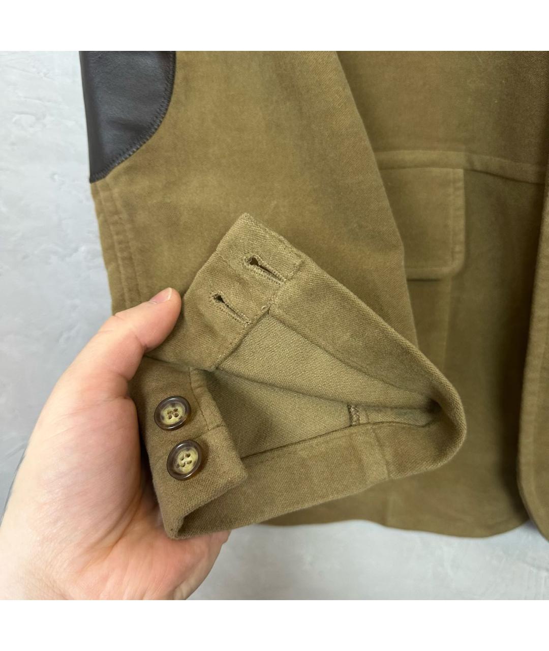 TRUSSARDI Коричневый хлопковый пиджак, фото 5