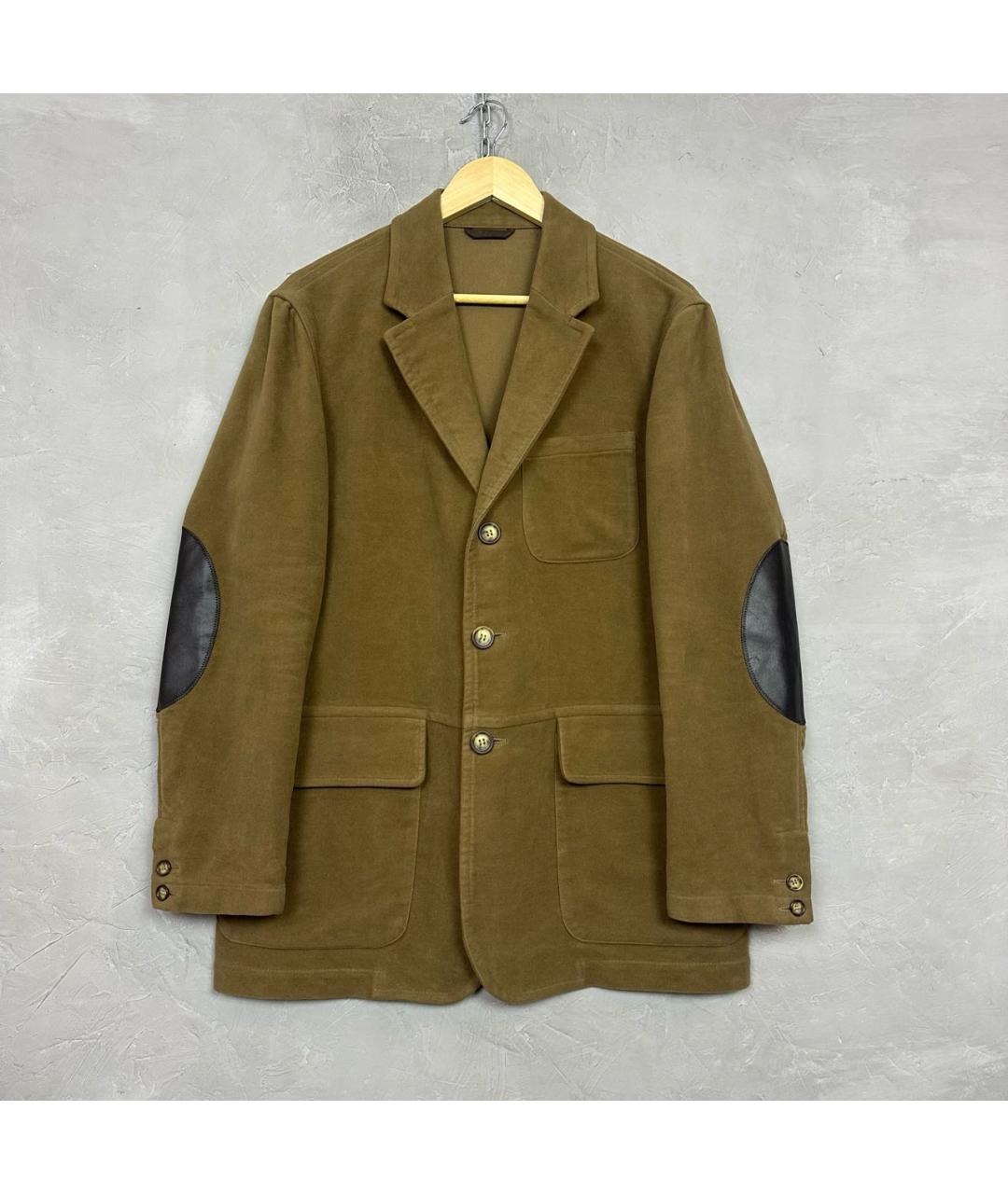 TRUSSARDI Коричневый хлопковый пиджак, фото 9