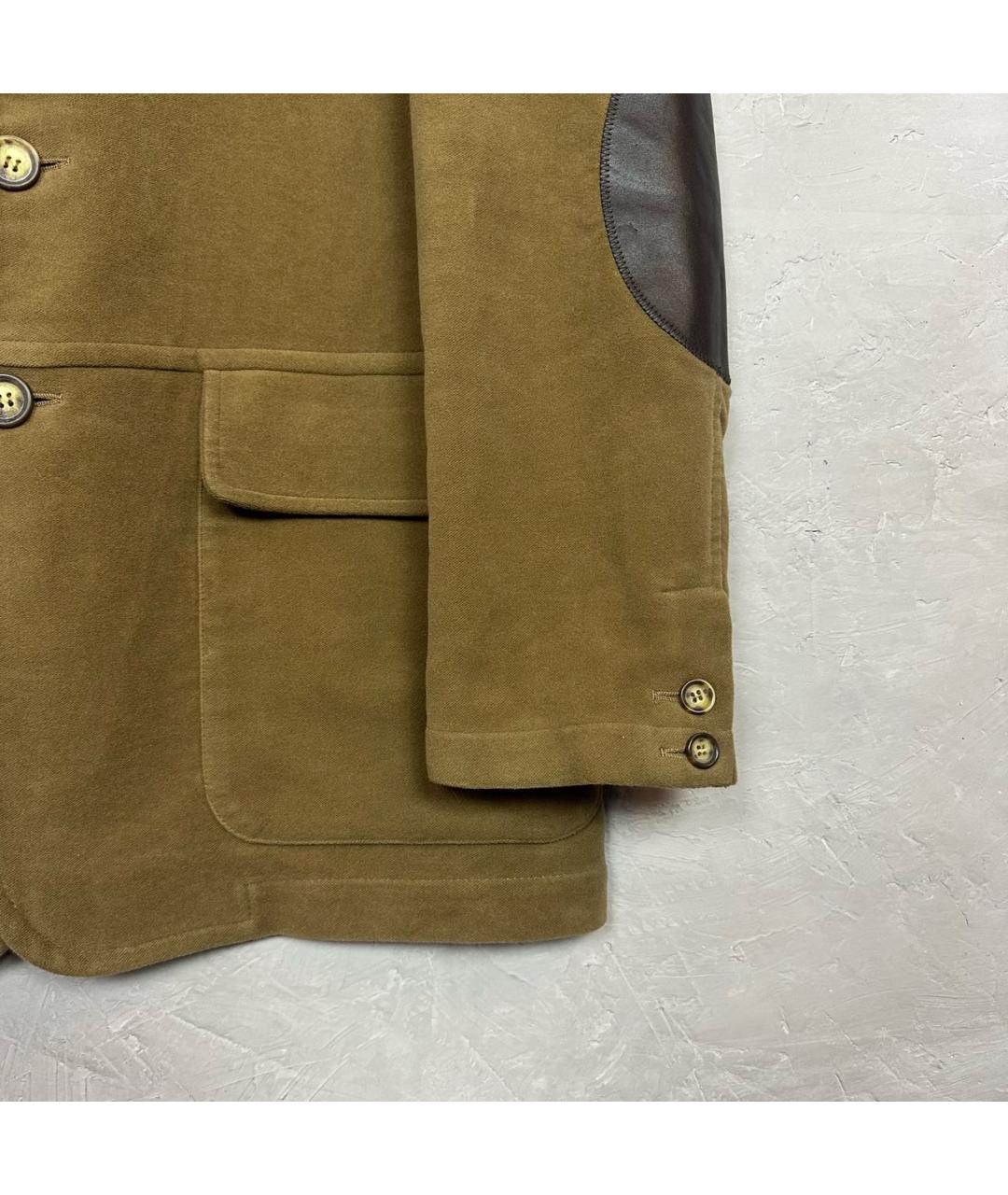 TRUSSARDI Коричневый хлопковый пиджак, фото 6