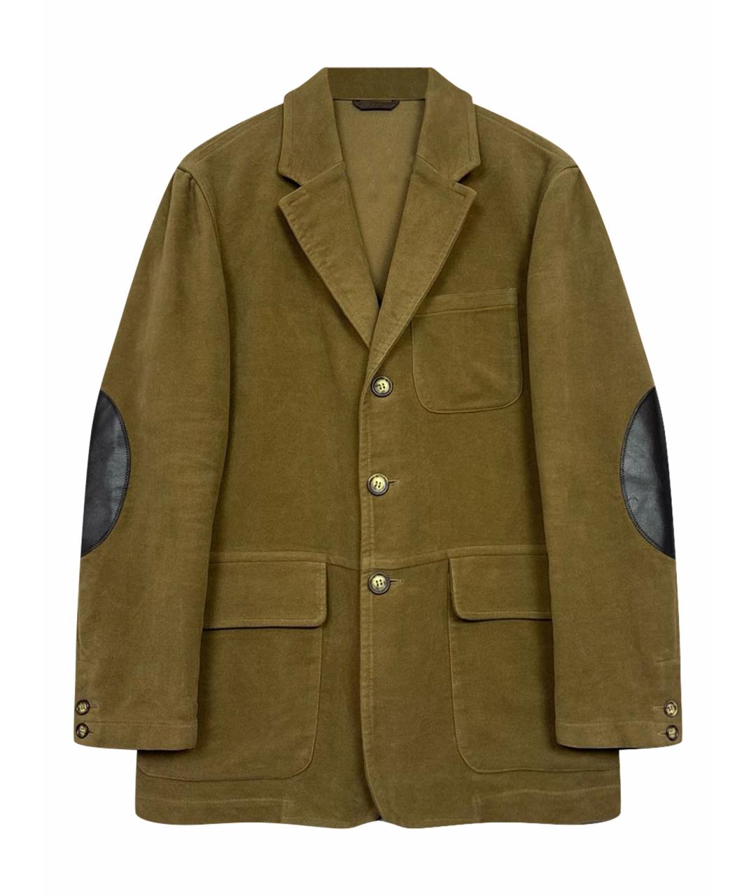 TRUSSARDI Коричневый хлопковый пиджак, фото 1