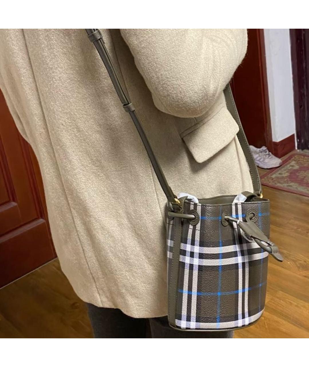 BURBERRY Хаки сумка через плечо, фото 7