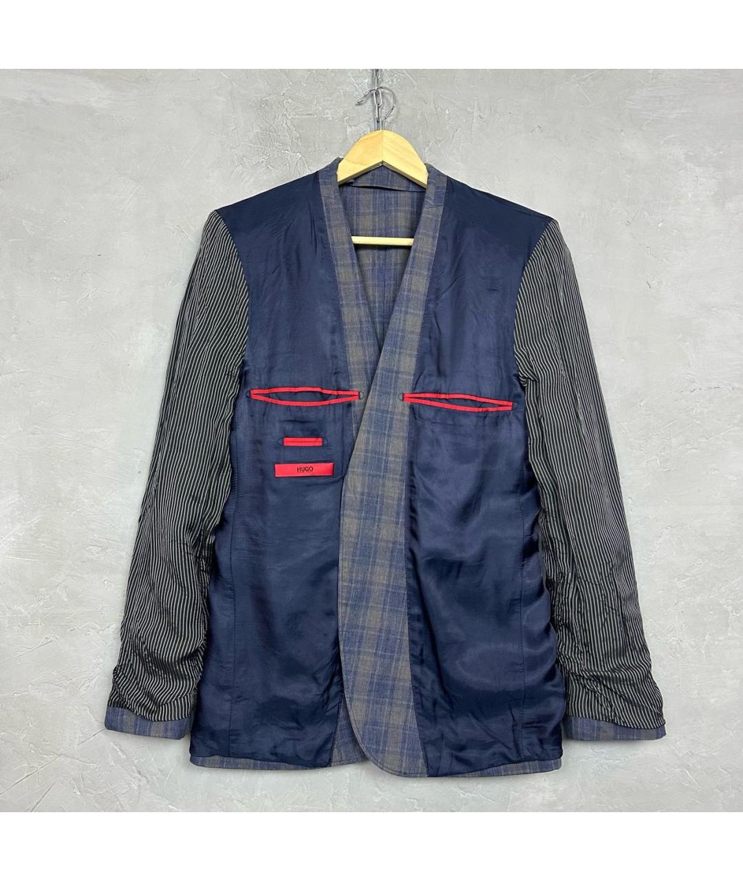 HUGO BOSS Синий хлопковый пиджак, фото 3