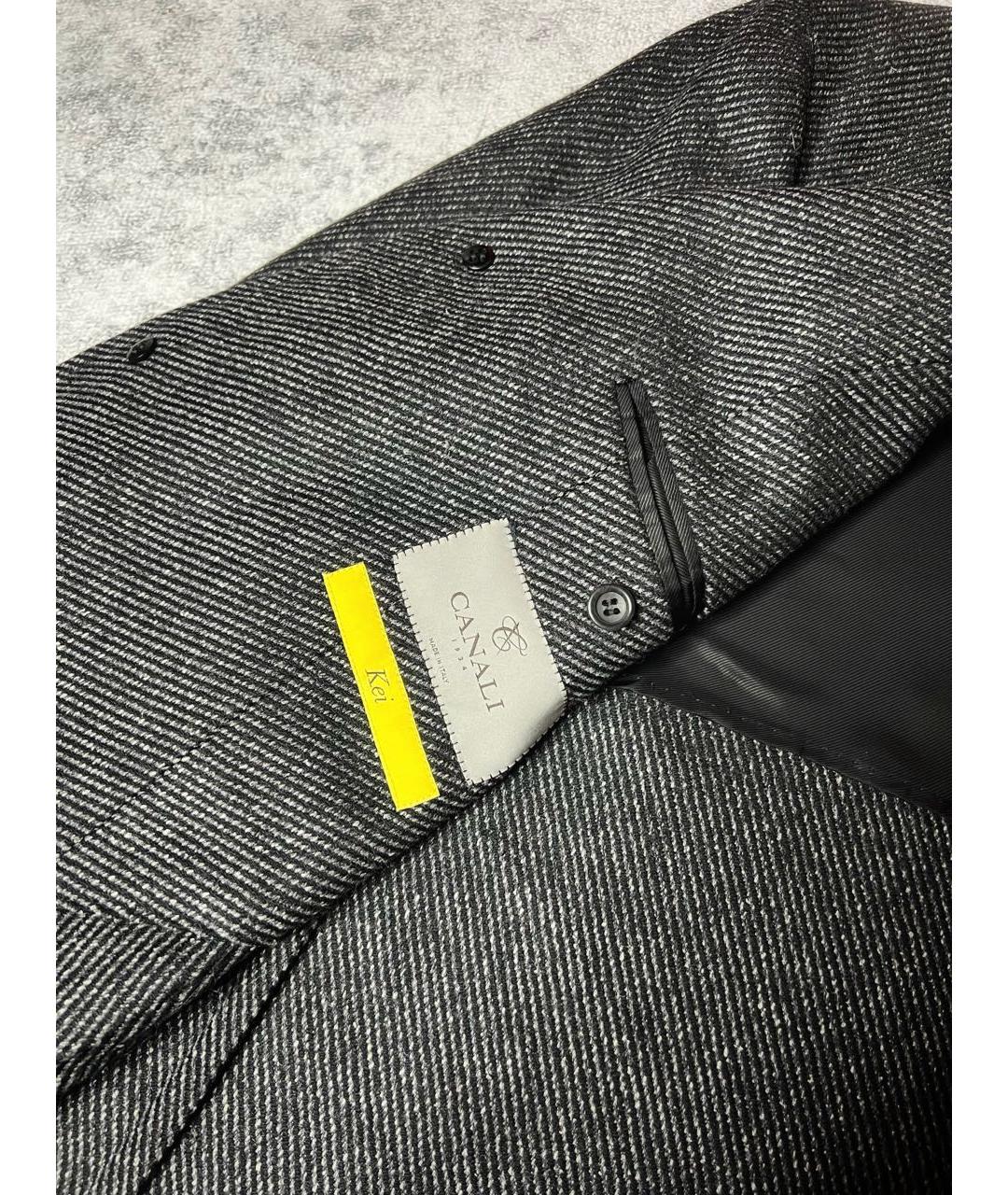 CANALI Серое шерстяное пальто, фото 6