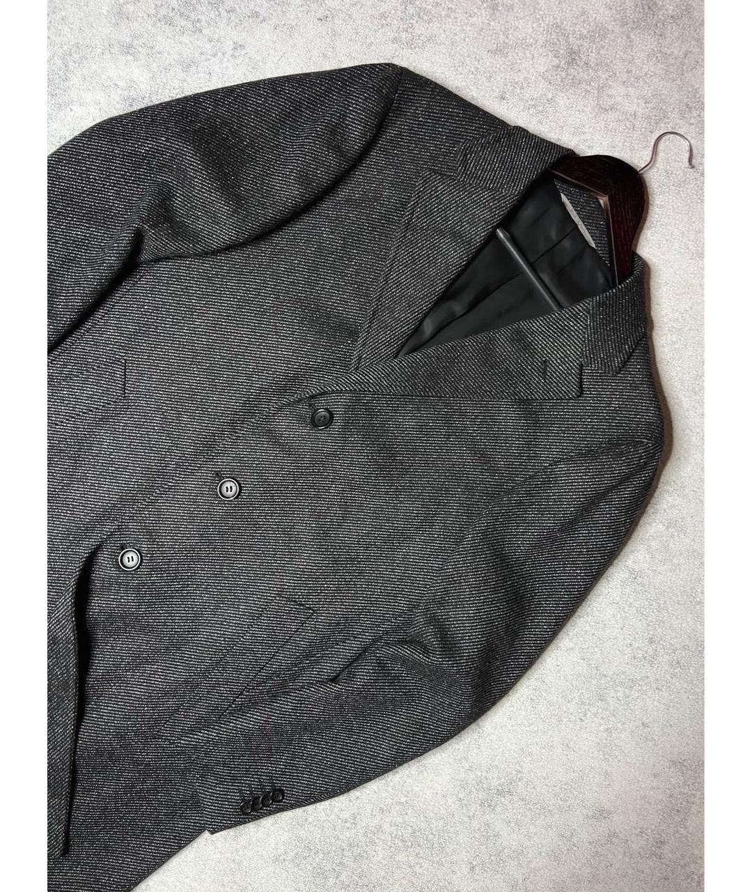 CANALI Серое шерстяное пальто, фото 4