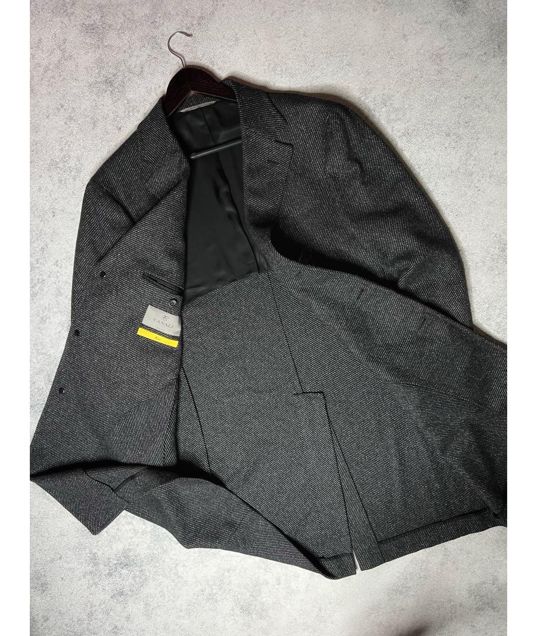 CANALI Серое шерстяное пальто, фото 2