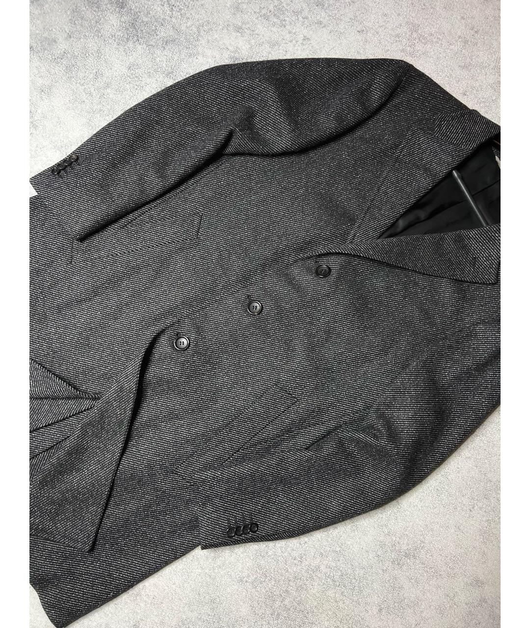 CANALI Серое шерстяное пальто, фото 5