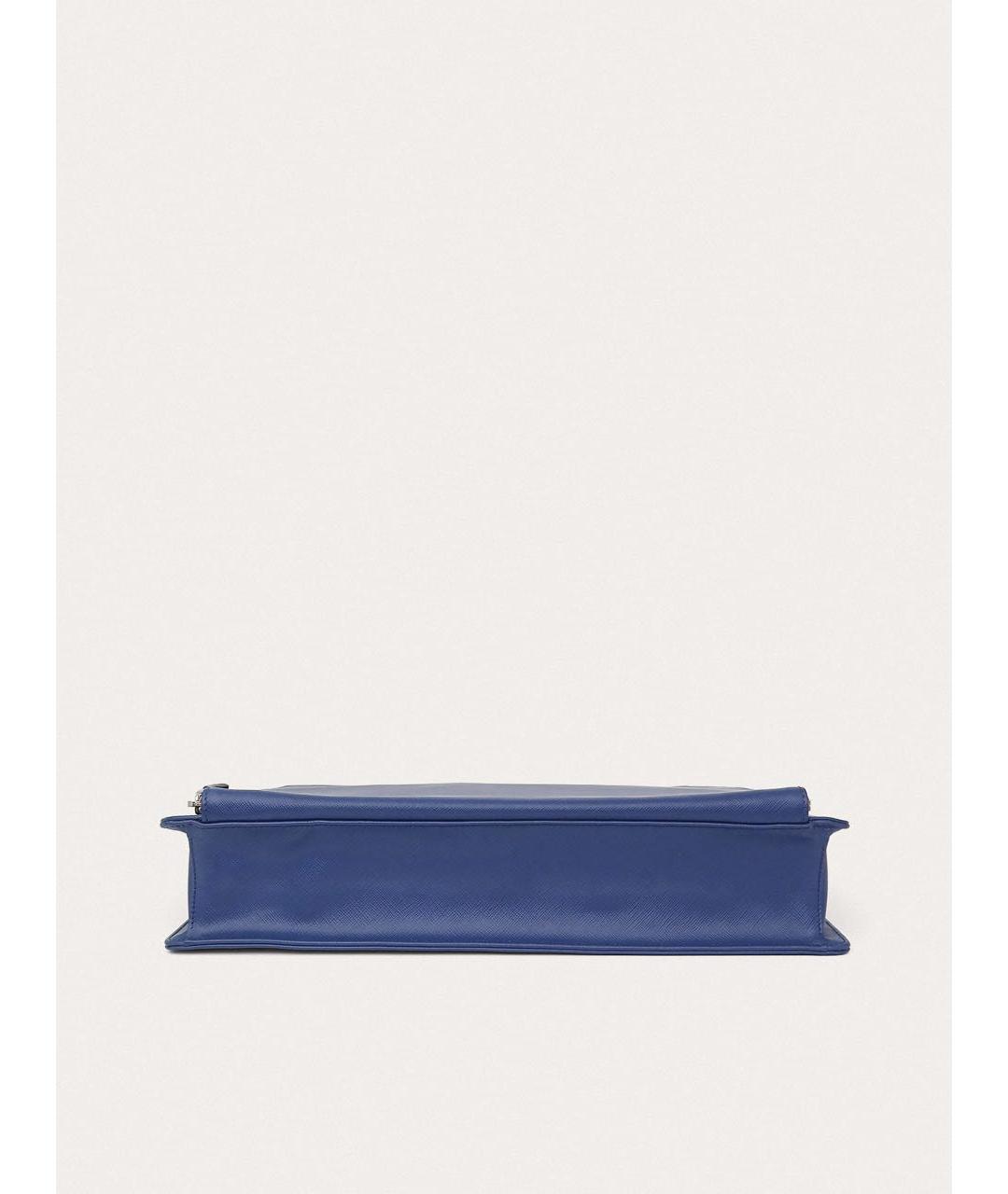 PRADA Синий кожаный портфель, фото 5