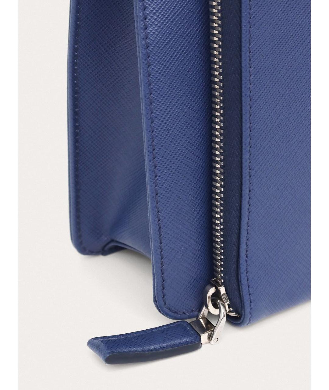 PRADA Синий кожаный портфель, фото 6