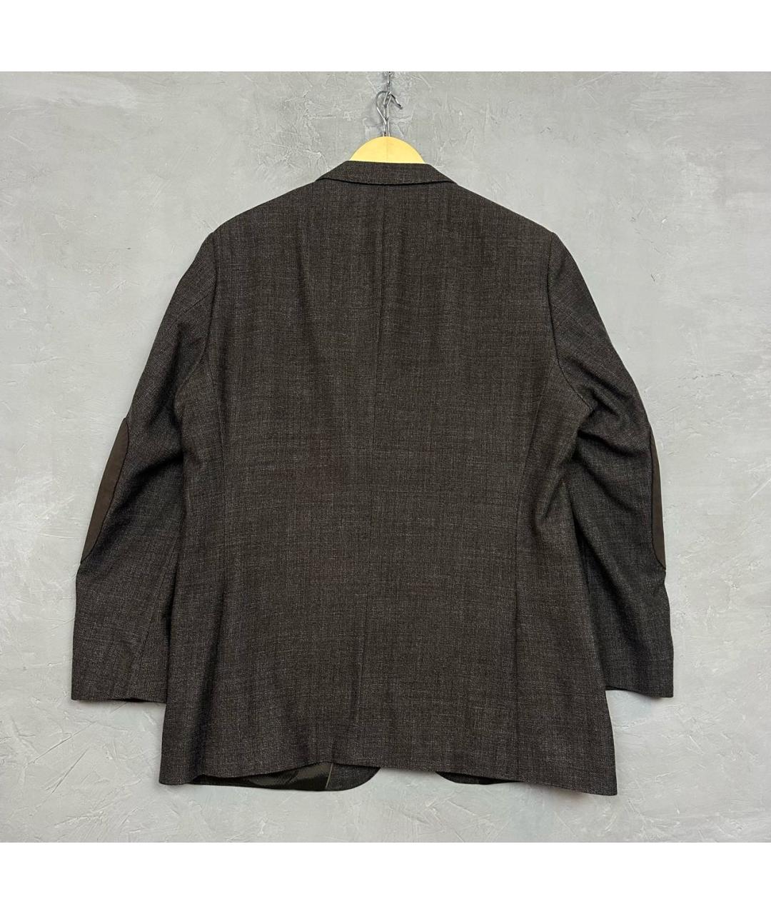 HUGO BOSS Коричневый шерстяной пиджак, фото 2