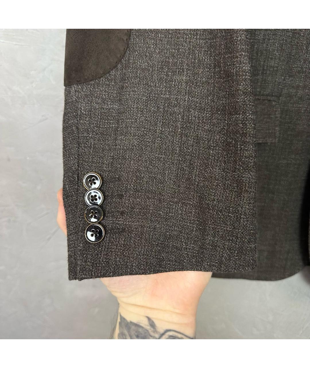 HUGO BOSS Коричневый шерстяной пиджак, фото 5