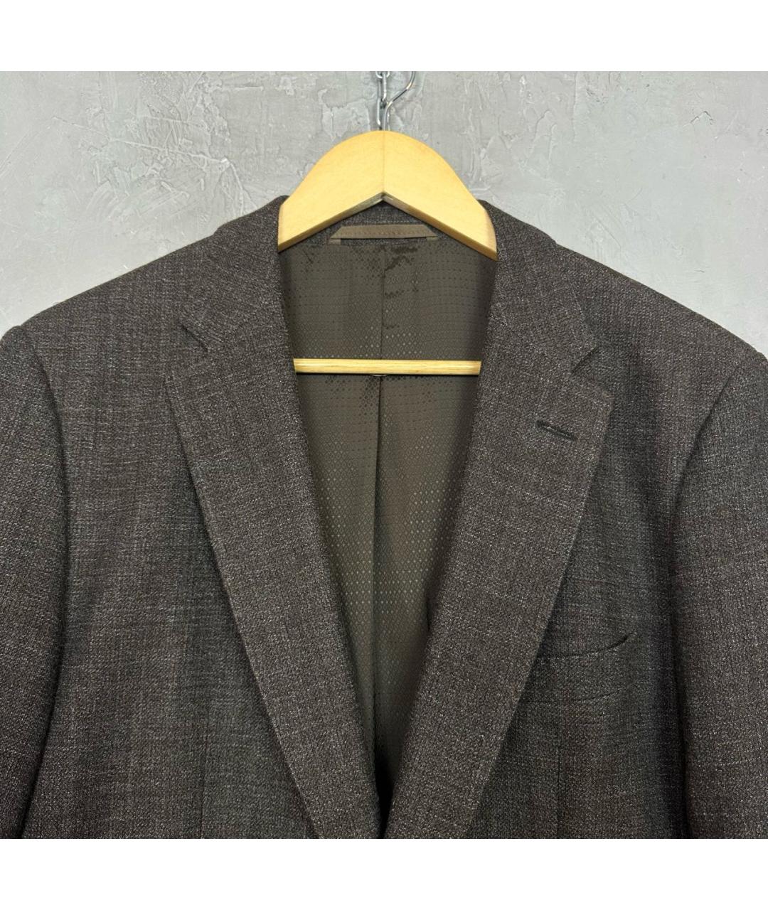 HUGO BOSS Коричневый шерстяной пиджак, фото 6