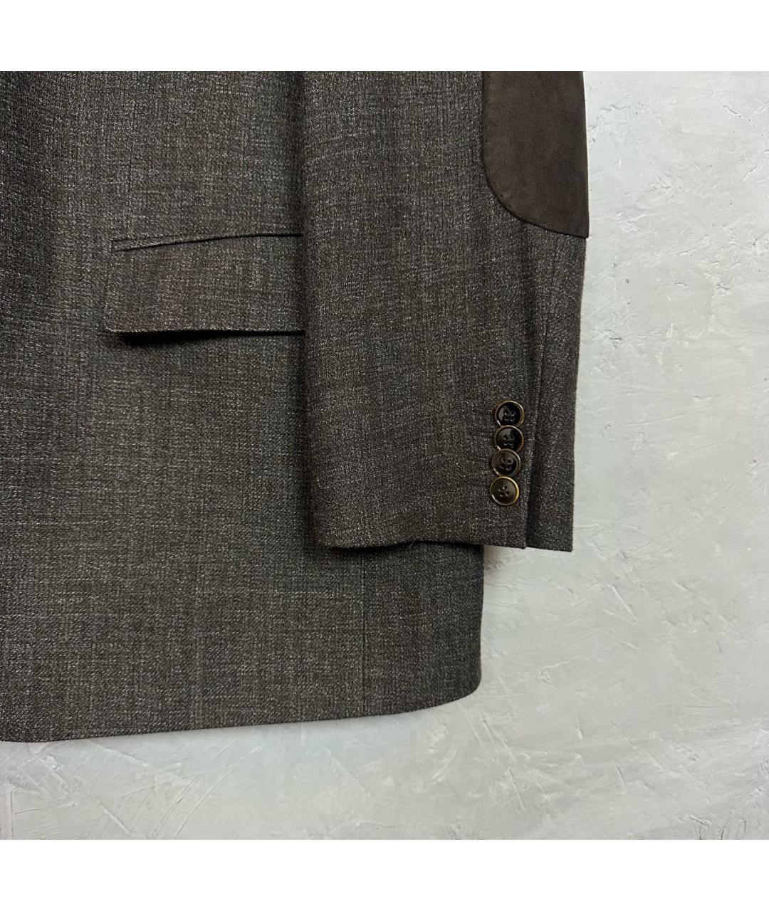 HUGO BOSS Коричневый шерстяной пиджак, фото 7
