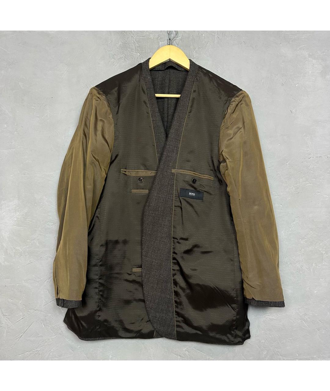 HUGO BOSS Коричневый шерстяной пиджак, фото 3