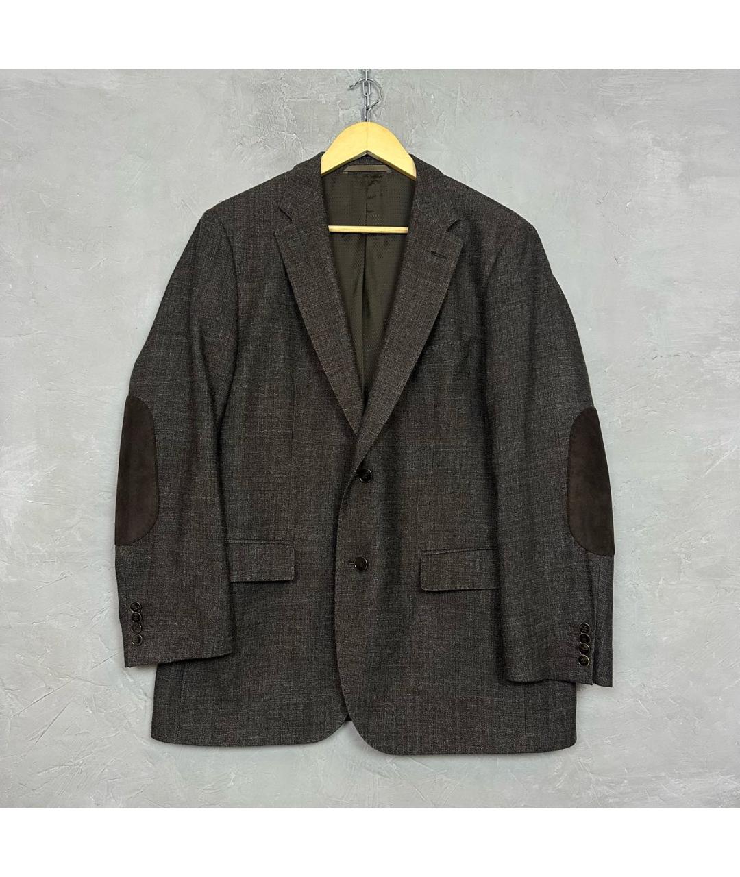 HUGO BOSS Коричневый шерстяной пиджак, фото 9