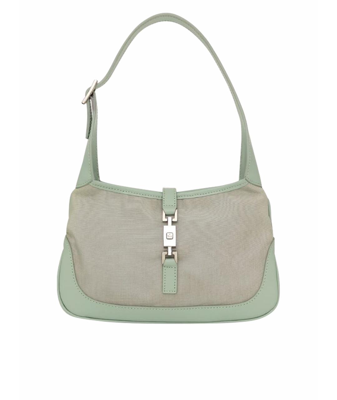 GUCCI Голубая тканевая сумка с короткими ручками, фото 1