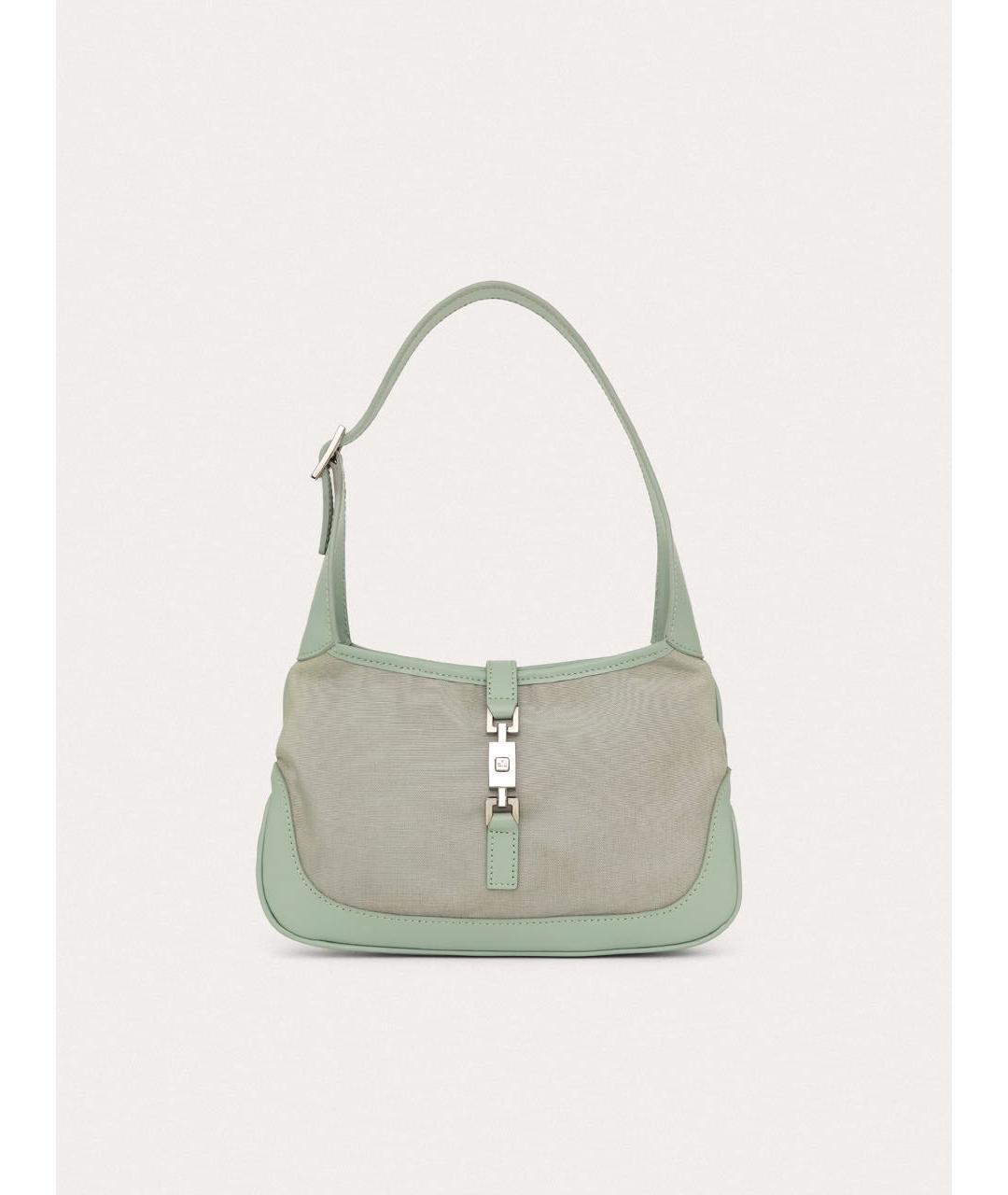 GUCCI Голубая тканевая сумка с короткими ручками, фото 9