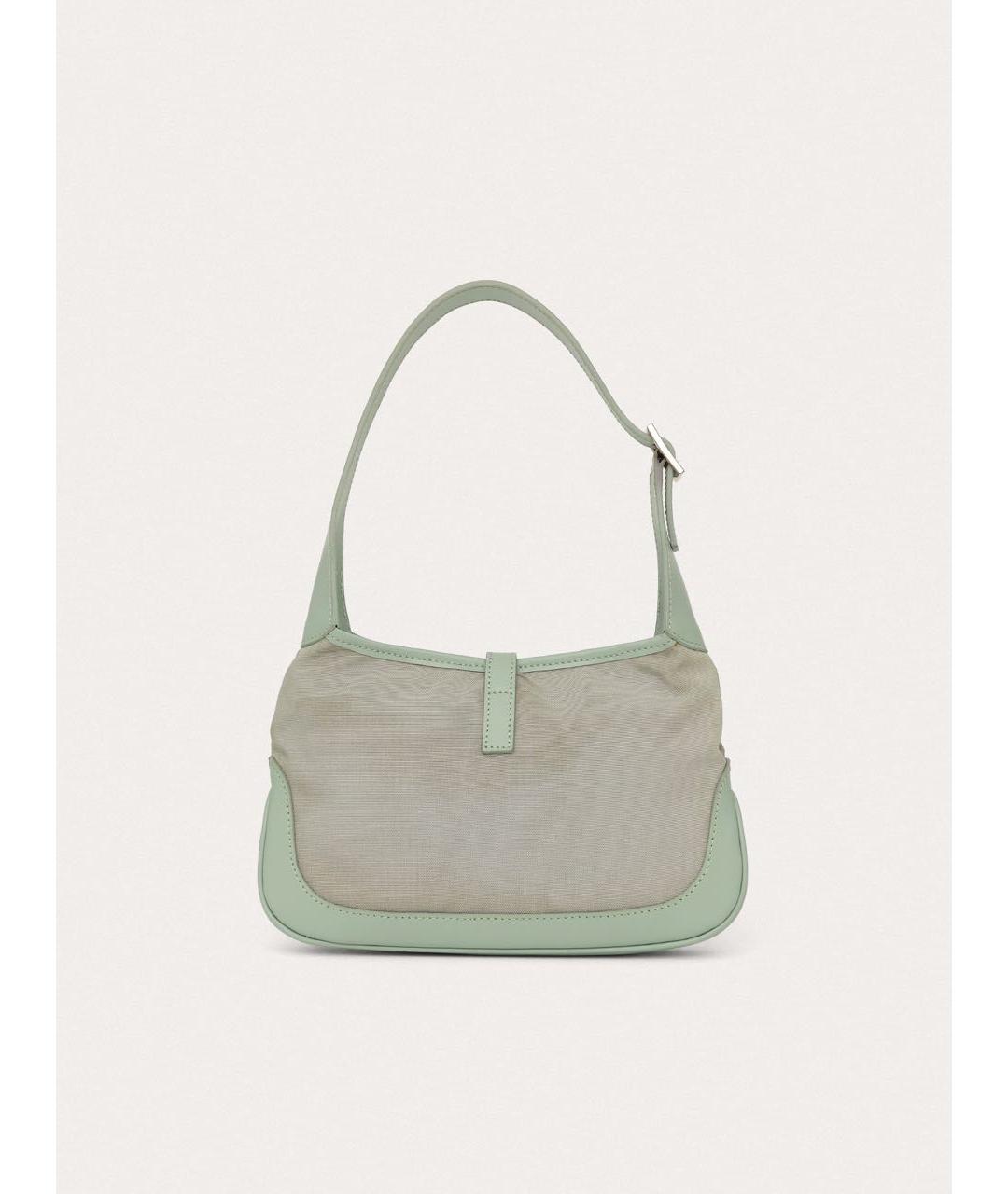 GUCCI Голубая тканевая сумка с короткими ручками, фото 3