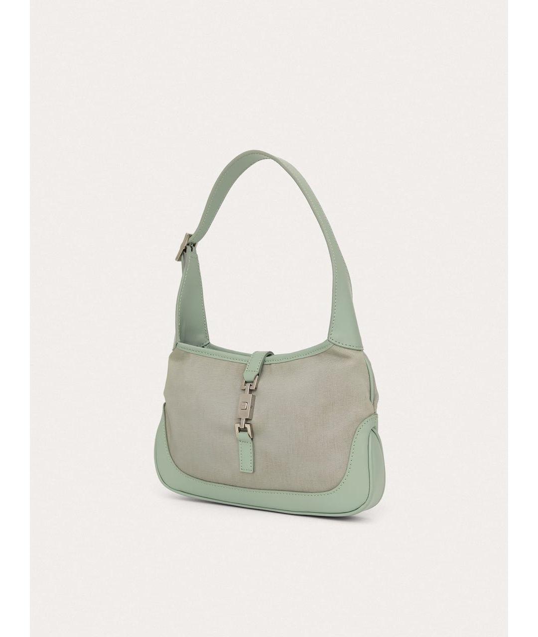 GUCCI Голубая тканевая сумка с короткими ручками, фото 2