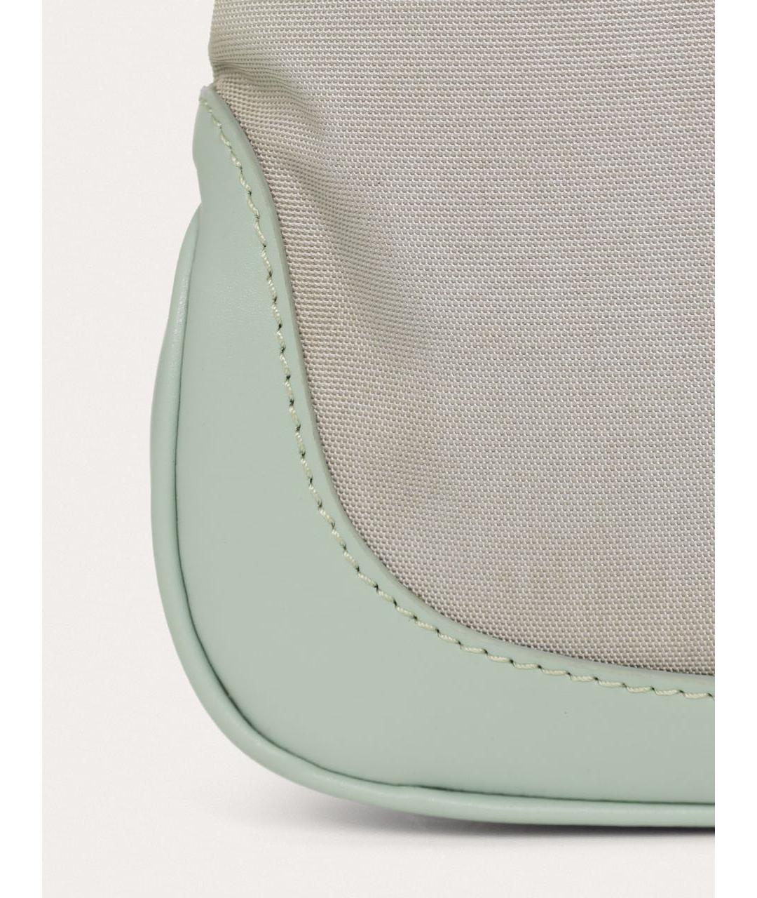 GUCCI Голубая тканевая сумка с короткими ручками, фото 5