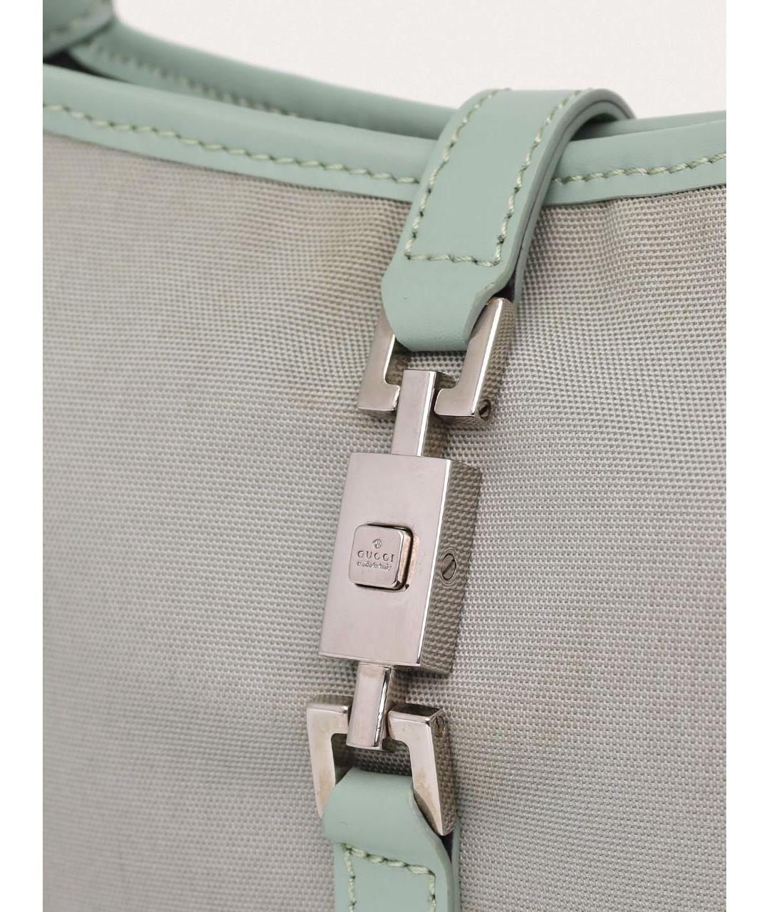 GUCCI Голубая тканевая сумка с короткими ручками, фото 8