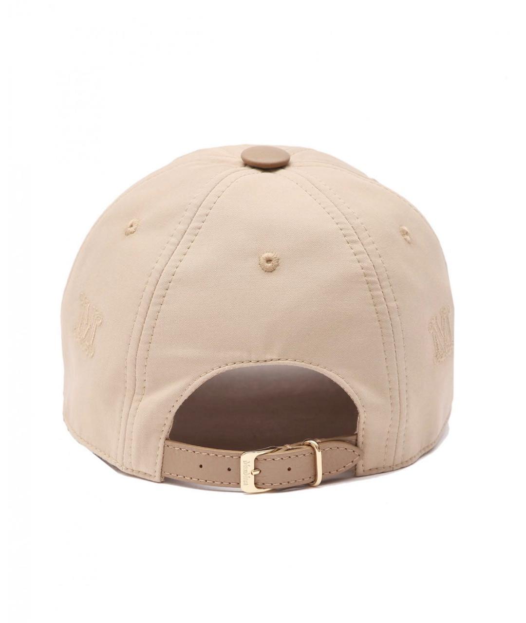 MAX MARA Бежевая хлопковая кепка, фото 5