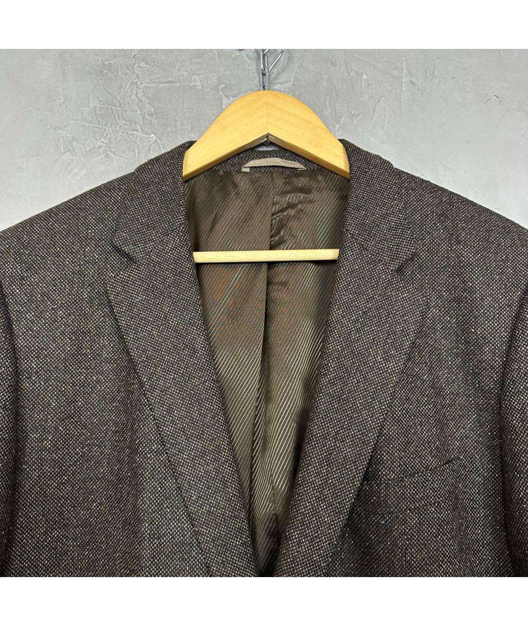 HUGO BOSS Коричневый твидовый пиджак, фото 7