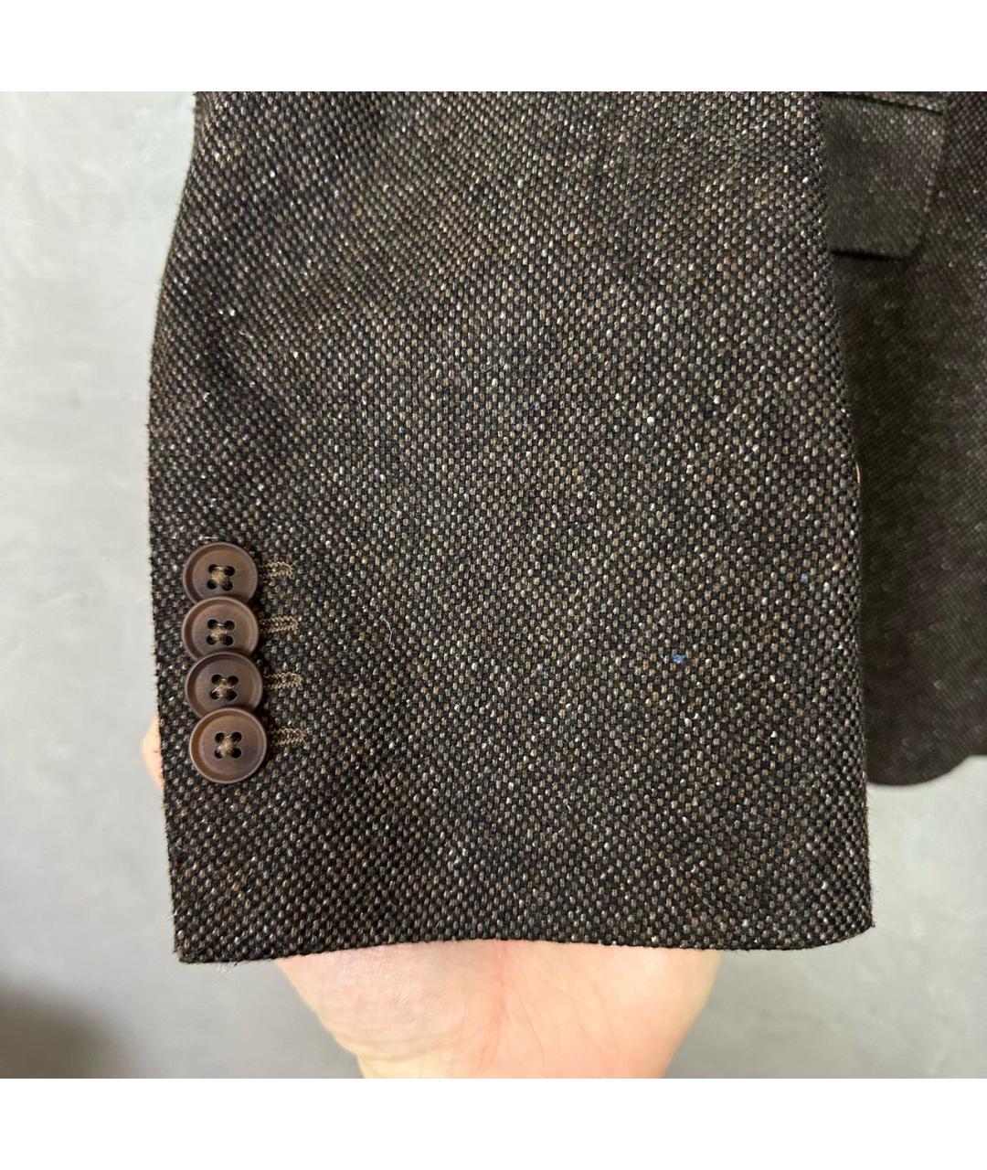 HUGO BOSS Коричневый твидовый пиджак, фото 5