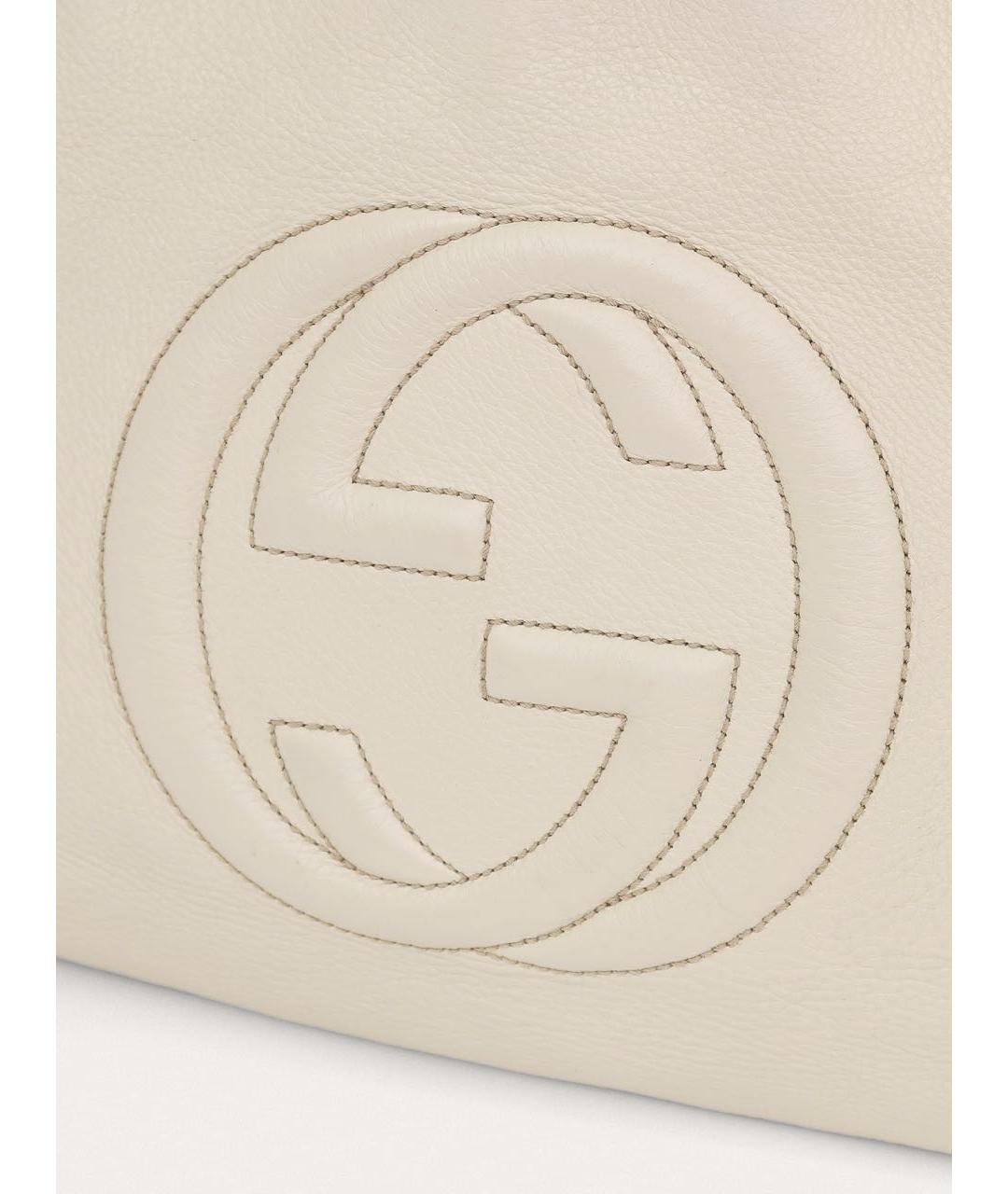GUCCI Белая кожаная сумка через плечо, фото 8