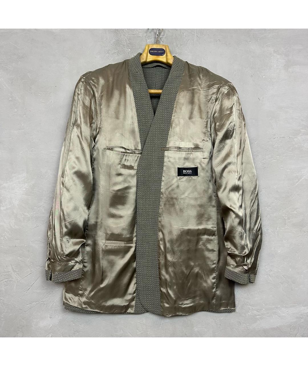 HUGO BOSS Серый твидовый пиджак, фото 6