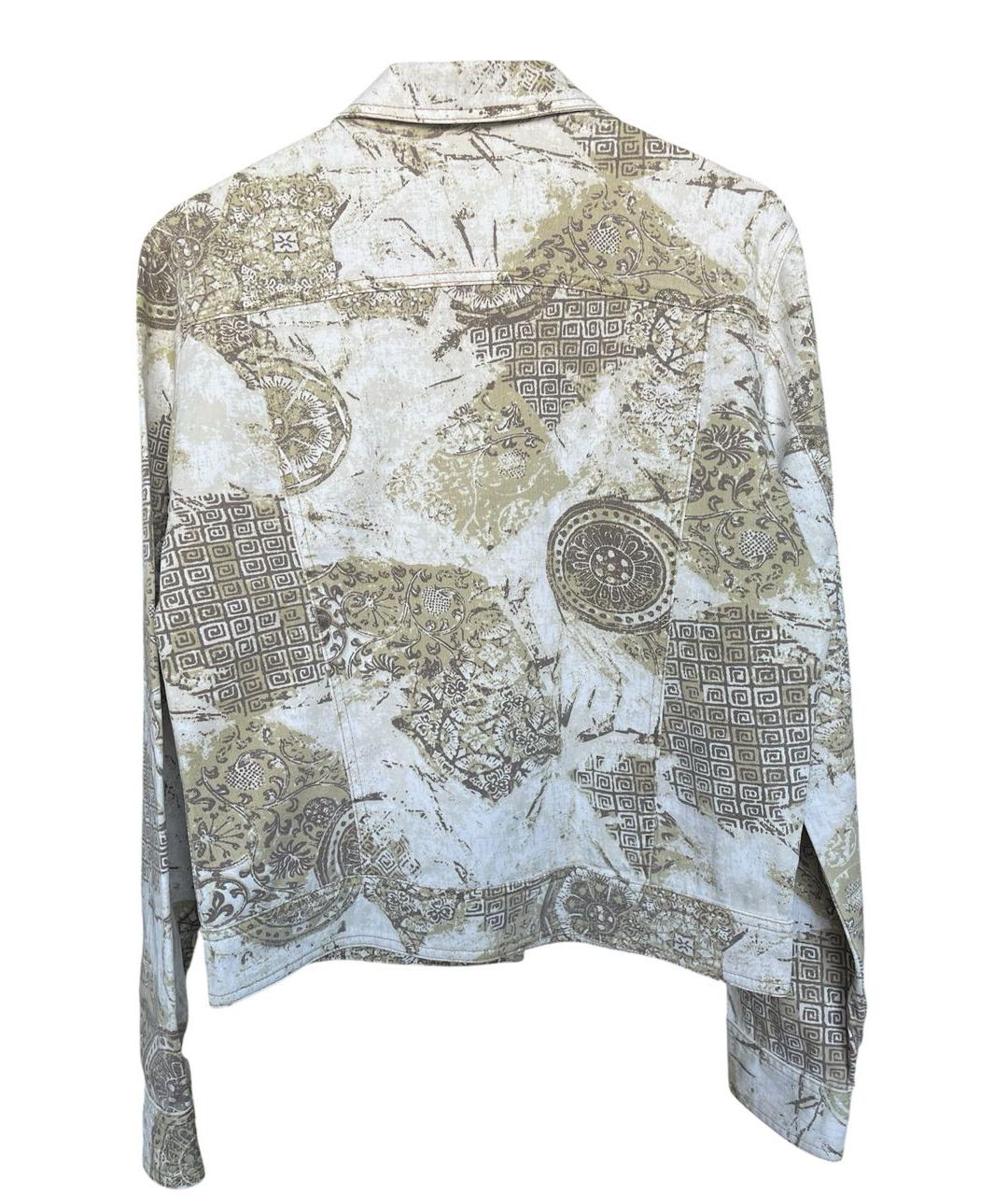 ROBERTO CAVALLI Бежевая хлопковая куртка, фото 2