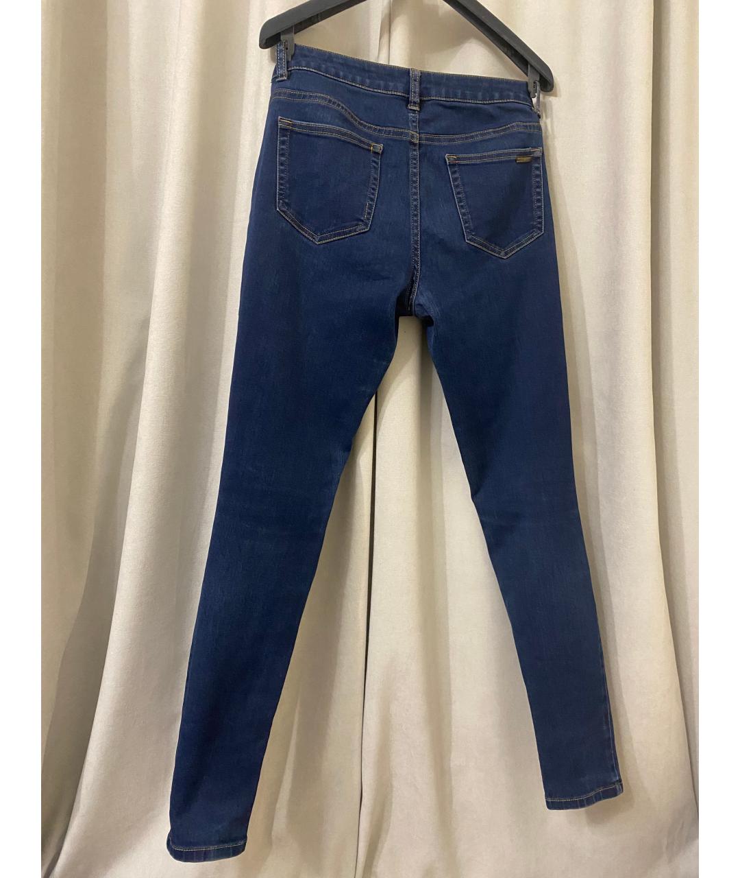 MICHAEL KORS Синие хлопко-эластановые джинсы слим, фото 2