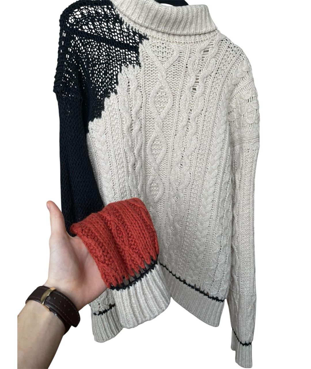 JEAN PAUL GAULTIER Бежевый шерстяной джемпер / свитер, фото 2