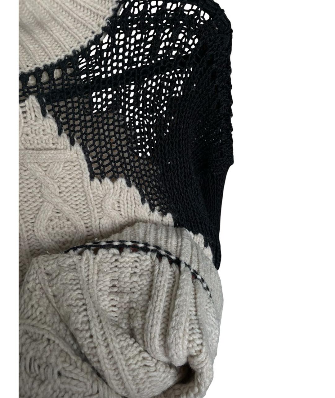 JEAN PAUL GAULTIER Бежевый шерстяной джемпер / свитер, фото 8