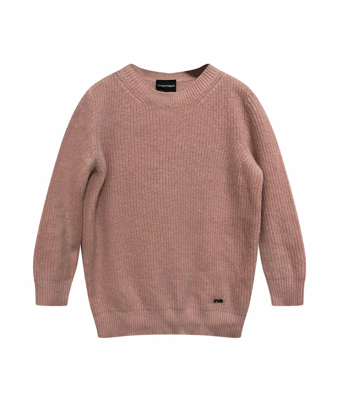 EMPORIO ARMANI Розовый шерстяной джемпер / свитер, фото 1