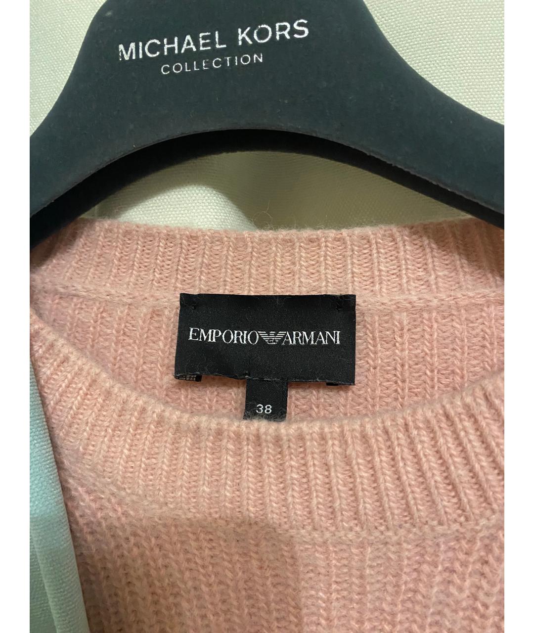 EMPORIO ARMANI Розовый шерстяной джемпер / свитер, фото 3