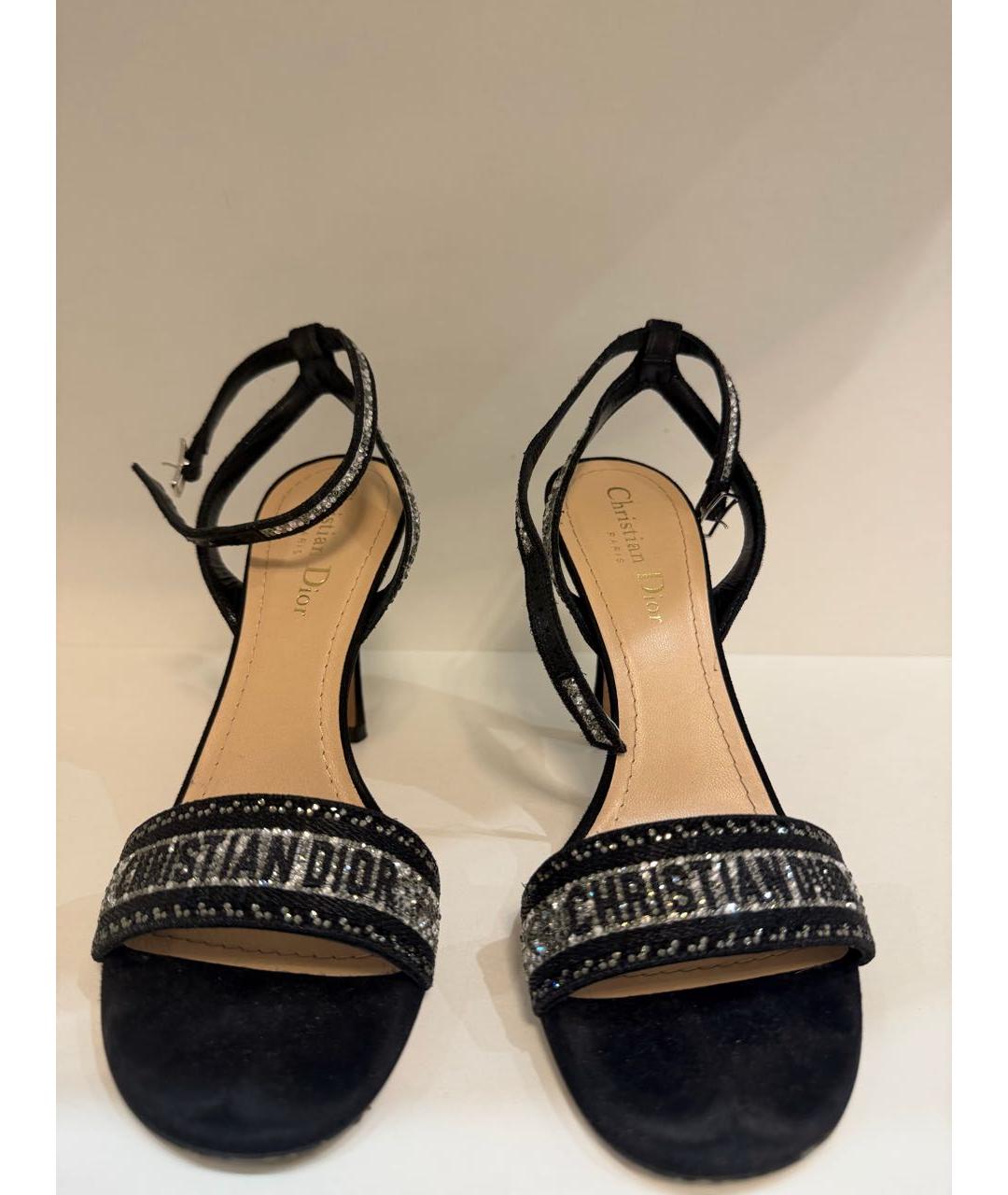 CHRISTIAN DIOR Черные замшевые туфли, фото 2
