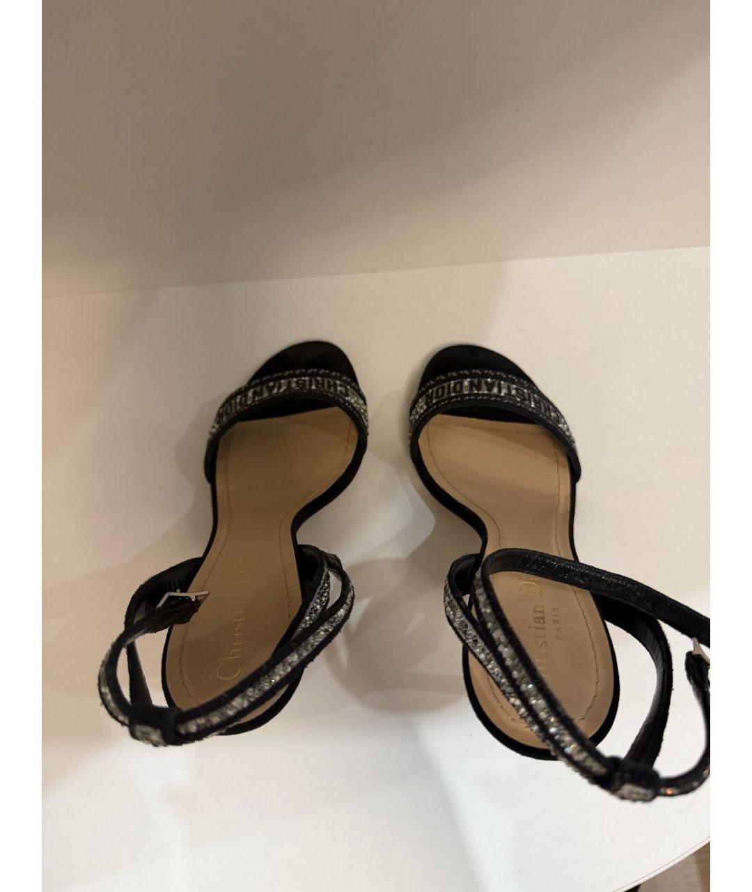 CHRISTIAN DIOR Черные замшевые туфли, фото 3