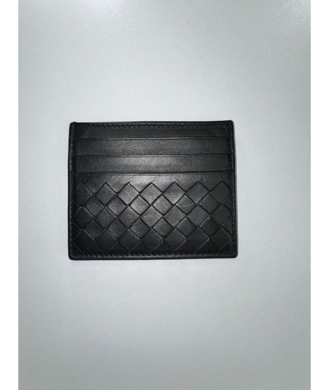 BOTTEGA VENETA Черный кожаный кардхолдер, фото 8