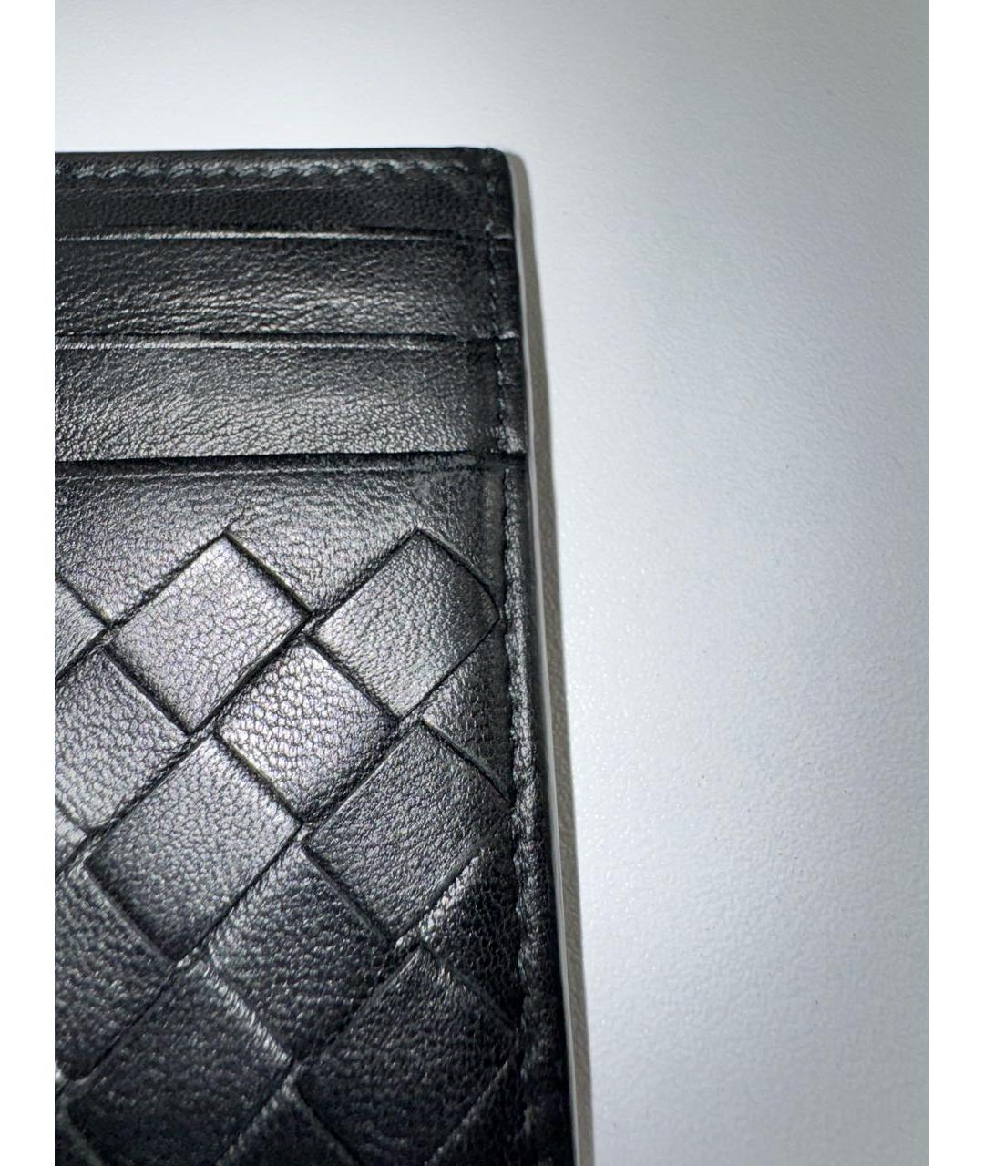 BOTTEGA VENETA Черный кожаный кардхолдер, фото 5