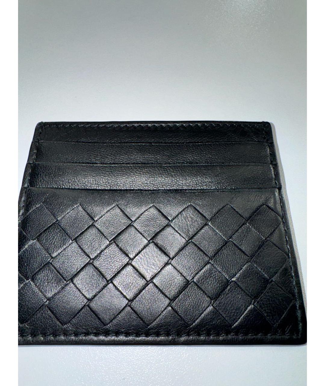 BOTTEGA VENETA Черный кожаный кардхолдер, фото 3